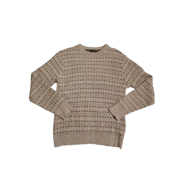 Haggard 3D Textured Mens sz Large Chunky Cotton Grungecore Preppy Crew Sweater - Picture 3 of 8